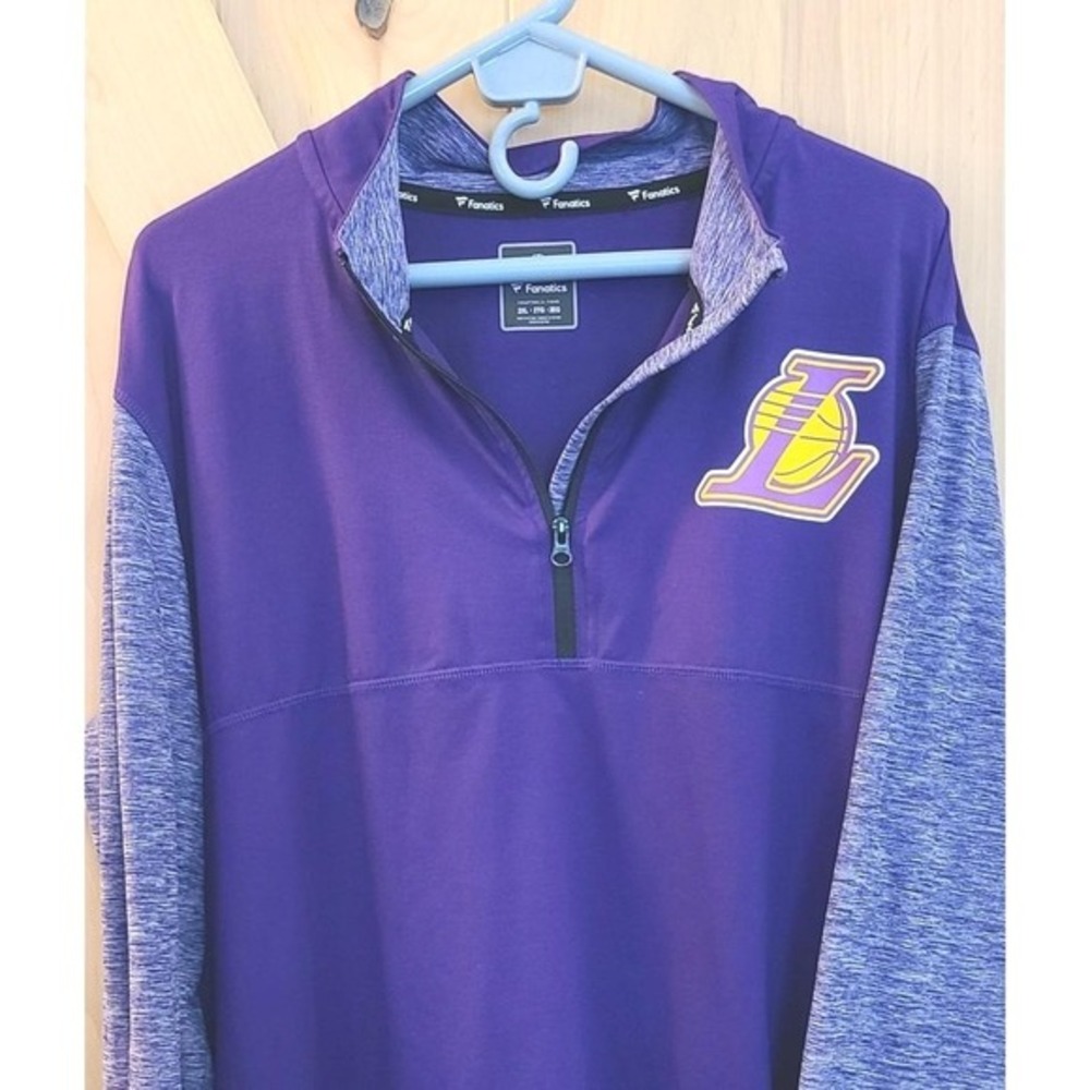 Fanatics Los Angeles Lakers NBA Purple Pullover Quarter Zip Top - Men's
